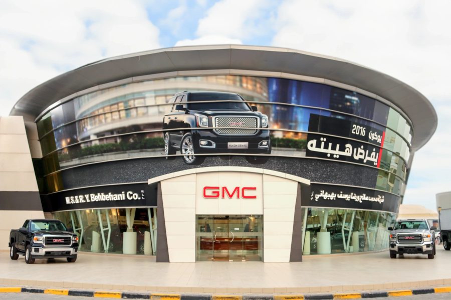 Middle East Leading Advertising Agency GMC Billboard Campaign outdoor installation PJR Group