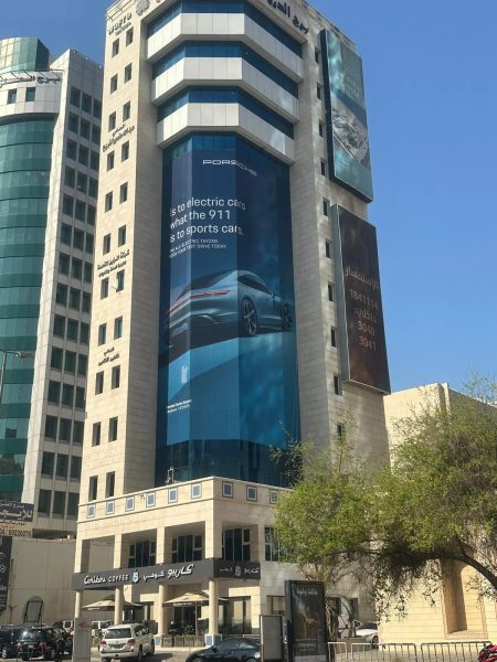 Premier Advertising Agency Middle East - Porsche Graphic Building Wrap